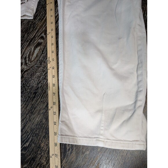 Pilcro Pants Denim Jean 32 Beige The Breaker Relaxed Chino Cropped Cotton Casual - Picture 8 of 8